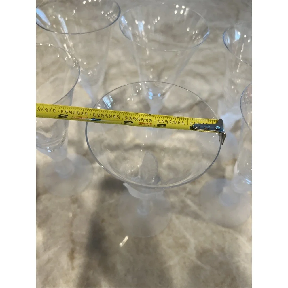 Set Of 6 Sasaki Crystal Wings Clear 7 3/4"Cordial Glasses Frosted Dove Bird New! - Picture 7 of 7